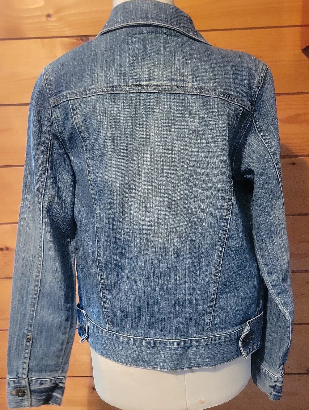 Denim Jean Jacket Classic Med Wash Youth Girl Teen Size 14 16 100% Cotton